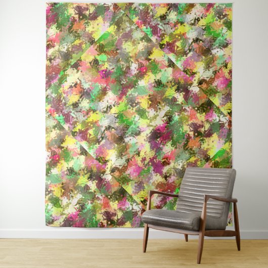 Paint Spritzer Autumn Color Blätter Abstrakt Wandteppich (Beispiel)
