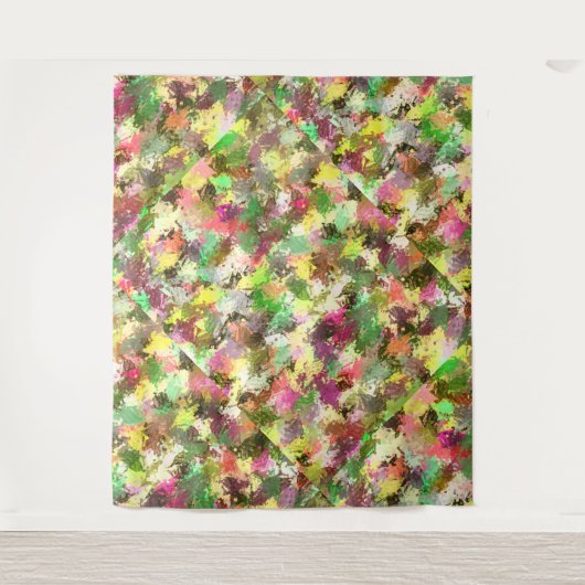 Paint Spritzer Autumn Color Blätter Abstrakt Wandteppich (Vorderseite)