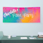 Paint Spritzer Birthday Party Banner (Messe)
