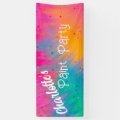 Paint Spritzer Birthday Party Banner (Vertikal)