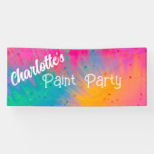 Paint Spritzer Birthday Party Banner (Horizontal)
