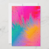 Paint Spritzer Birthday Party Einladung (Rückseite)