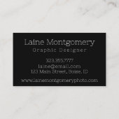 Paint Spritzer Black Gold Modern Business Card Visitenkarte (Rückseite)