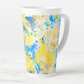 Paint Spritzer Blau und Gelb Milchtasse (Rechte Ecke)
