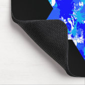 Paint Spritzer Blue Jewish Star Mousepad (Ecke)