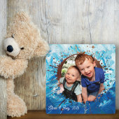 Paint Spritzer Blue Kids Foto Frame Fotoplatte