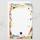 Paint Spritzer Brush Schlaganfälle Apple Lehrer (Vorne/Hinten)