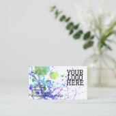 Paint Spritzer Business Card Visitenkarte (Stehend Vorderseite)