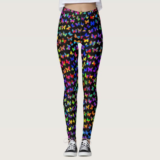Paint Spritzer Butterflies Leggings (Vorderseite)
