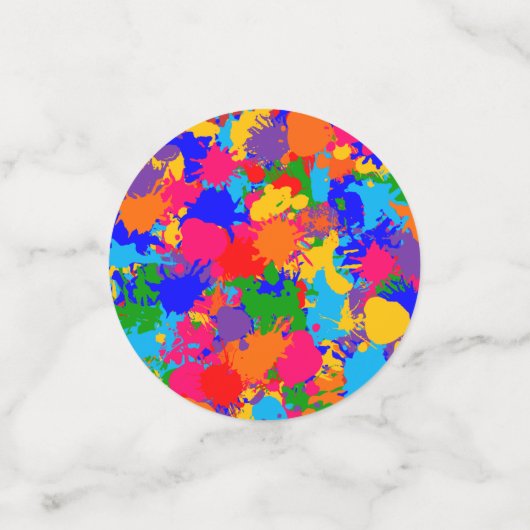 Paint Spritzer Confetti Konfetti (Klein Vorderseite)