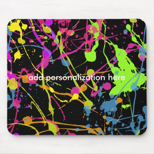Paint Spritzer Cool Art Artist Maler Maus Pad Mousepad (Vorne)