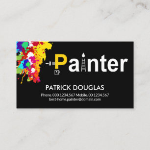 Paint Spritzer Creative Painter Signage Painting Visitenkarte