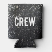 Paint Spritzer CREW | Kohle und Weiß Dosenkühler (Vorderseite)