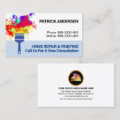 Paint-Spritzer der weißen Wand Visitenkarte (Vorne/Hinten)