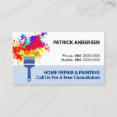 Paint-Spritzer der weißen Wand Visitenkarte (Vorderseite)