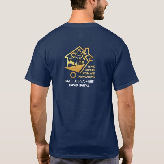 Paint-Spritzer der Zuhause-Tools T-Shirt (Rückseite)