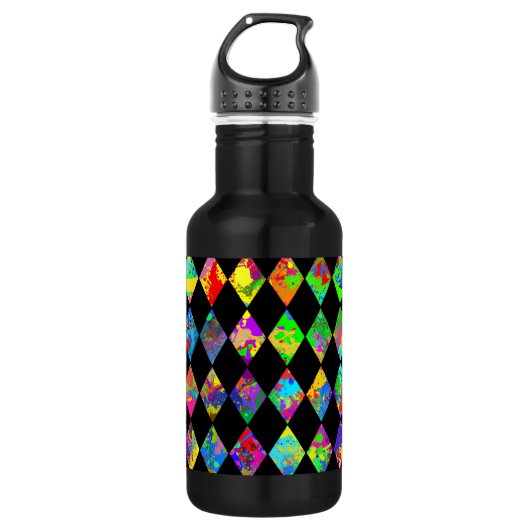 Paint Spritzer Diamond Pattern Edelstahlflasche (Vorderseite)