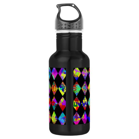 Paint Spritzer Diamond Pattern Edelstahlflasche (Rückseite)