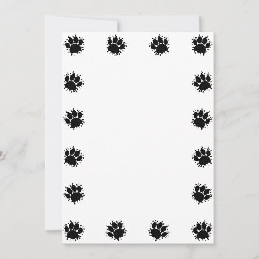 Paint Spritzer Dog Paw druckt DIY Card Karte (Vorderseite)