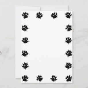 Paint Spritzer Dog Paw druckt DIY Card Karte