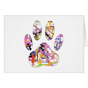 Paint Spritzer Dog Paw Print