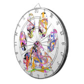 Paint Spritzer Dog Paw Print Dartscheibe (Vorderseite rechts)