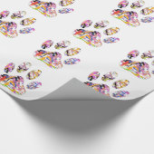 Paint Spritzer Dog Paw Print Geschenkpapier (Ecke)