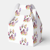 Paint Spritzer Dog Paw Print Geschenkschachtel (Rückseite)