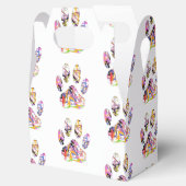 Paint Spritzer Dog Paw Print Geschenkschachtel (Geöffnet)