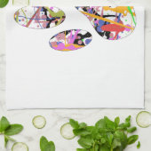 Paint Spritzer Dog Paw Print Handtuch (Gefaltet)