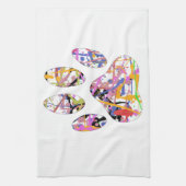 Paint Spritzer Dog Paw Print Handtuch (Vertikal)