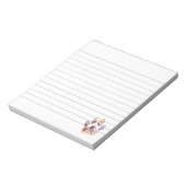 Paint Spritzer Dog Paw Print Linken Notizblock (Rotiert)