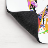 Paint Spritzer Dog Paw Print Mousepad (Ecke)