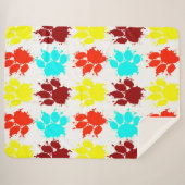 Paint Spritzer Dog Paw Print Pattern Sherpadecke (Vorderseite (Horizontal))