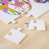Paint Spritzer Dog Paw Print Puzzle (Seite)