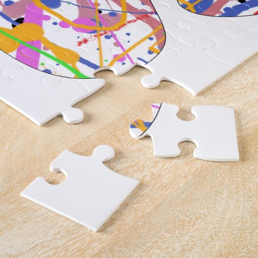 Paint Spritzer Dog Paw Print Puzzle (Seite)
