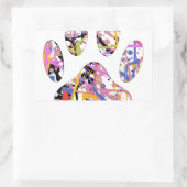 Paint Spritzer Dog Paw Print Rechteckiger Aufkleber (Tasche)