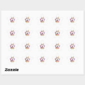 Paint Spritzer Dog Paw Print Stern-Aufkleber (Blatt)