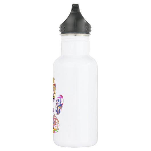 Paint Spritzer Dog Paw Print Trinkflasche (Rechts)