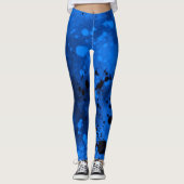 Paint Spritzer Effect Blue & Black Leggings (Vorderseite)