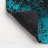 Paint Spritzer Effect Blue & Black Mousepad (Ecke)