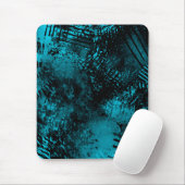 Paint Spritzer Effect Blue & Black Mousepad (Mit Mouse)