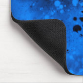 Paint Spritzer Effect Blue & Black Mousepad (Ecke)