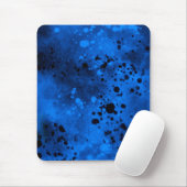 Paint Spritzer Effect Blue & Black Mousepad (Mit Mouse)