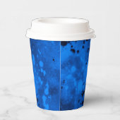 Paint Spritzer Effect Blue & Black Pappbecher (Rechts)