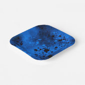 Paint Spritzer Effect Blue & Black Pappteller (Gewinkelt)