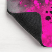 Paint Spritzer Effect Pink & Black Mousepad (Ecke)