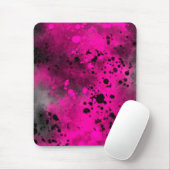 Paint Spritzer Effect Pink & Black Mousepad (Mit Mouse)