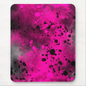 Paint Spritzer Effect Pink & Black Mousepad (Vorne)