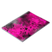 Paint Spritzer Effect Pink & Black Notizblock (Linke Seite)